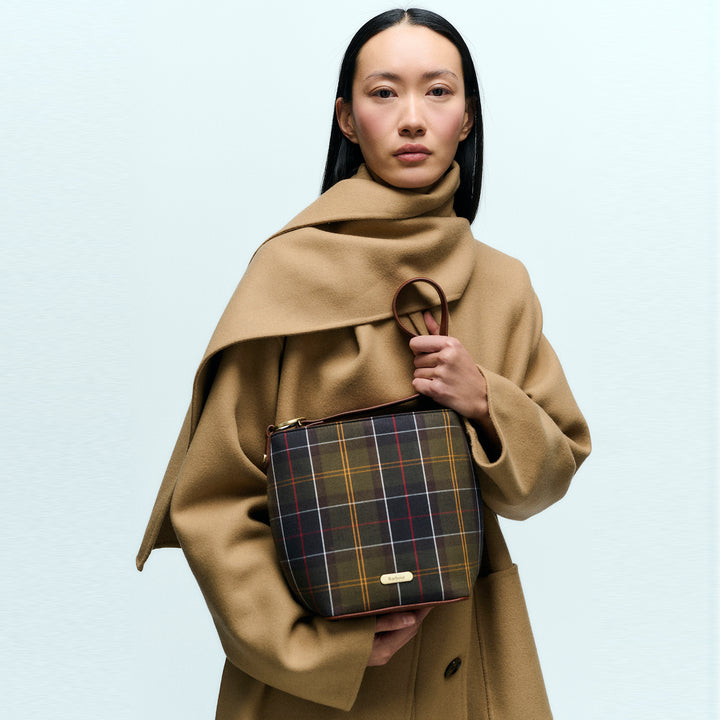 Barbour Cedar Tartan Bucket Bag