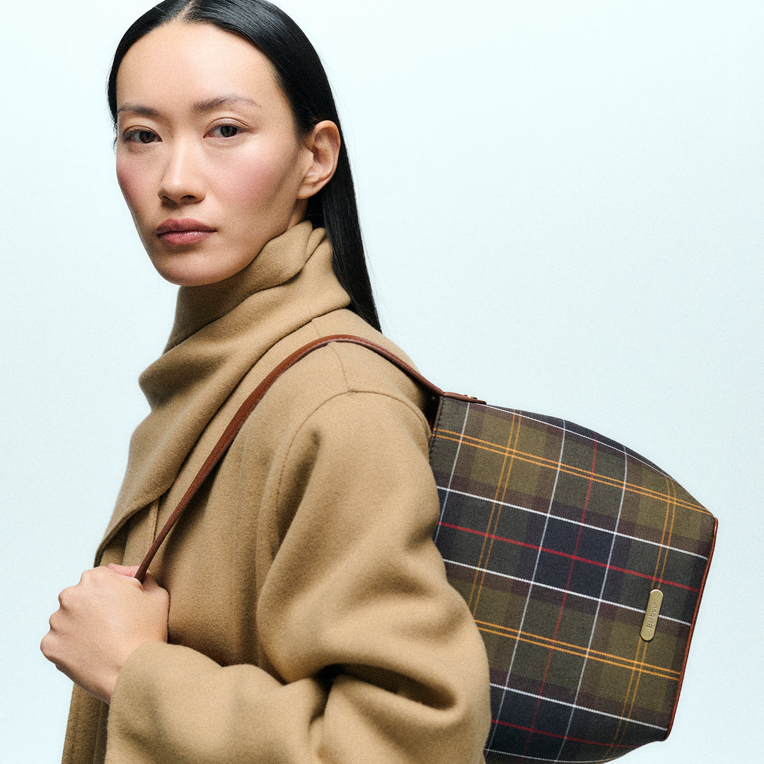 Barbour Cedar Tartan Bucket Bag