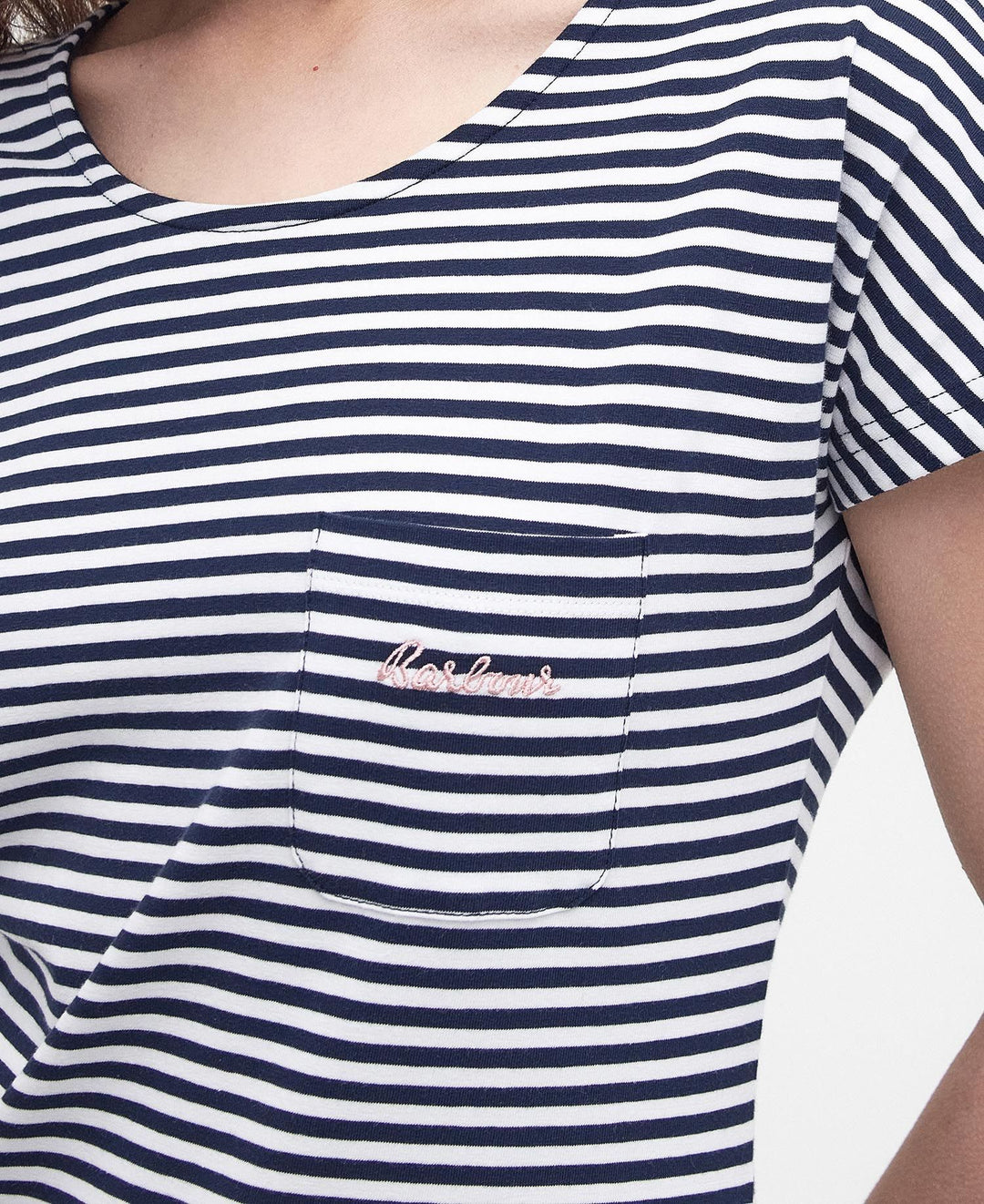Barbour Ladies Harewood Stripe Dress#Navy stripe