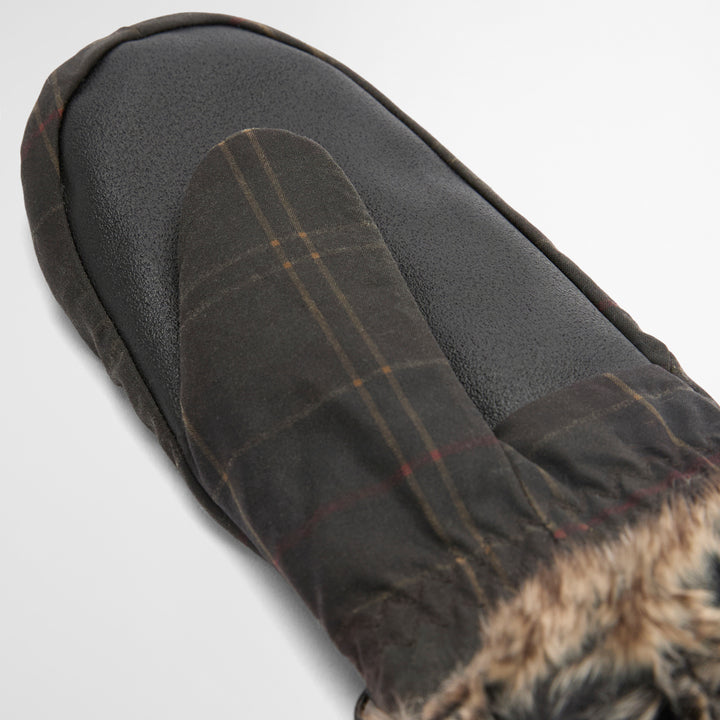 Barbour Ladies Tartan Wax Mitts
