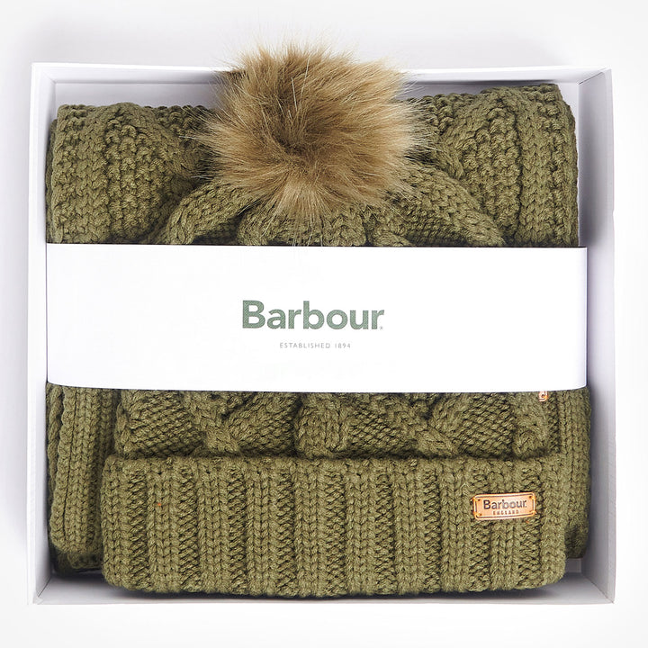 Barbour Ridley Beanie & Scarf Gift Set