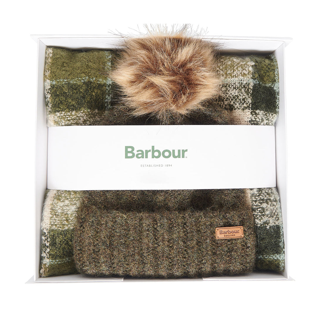 Barbour Ladies Saltburn Beanie & Scarf Set