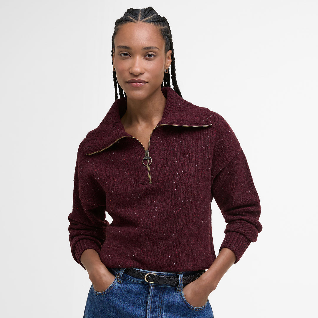 Barbour Ladies Lavensdale Half Zip Knitted Jumper