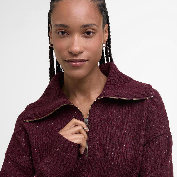Barbour Ladies Lavensdale Half Zip Knitted Jumper