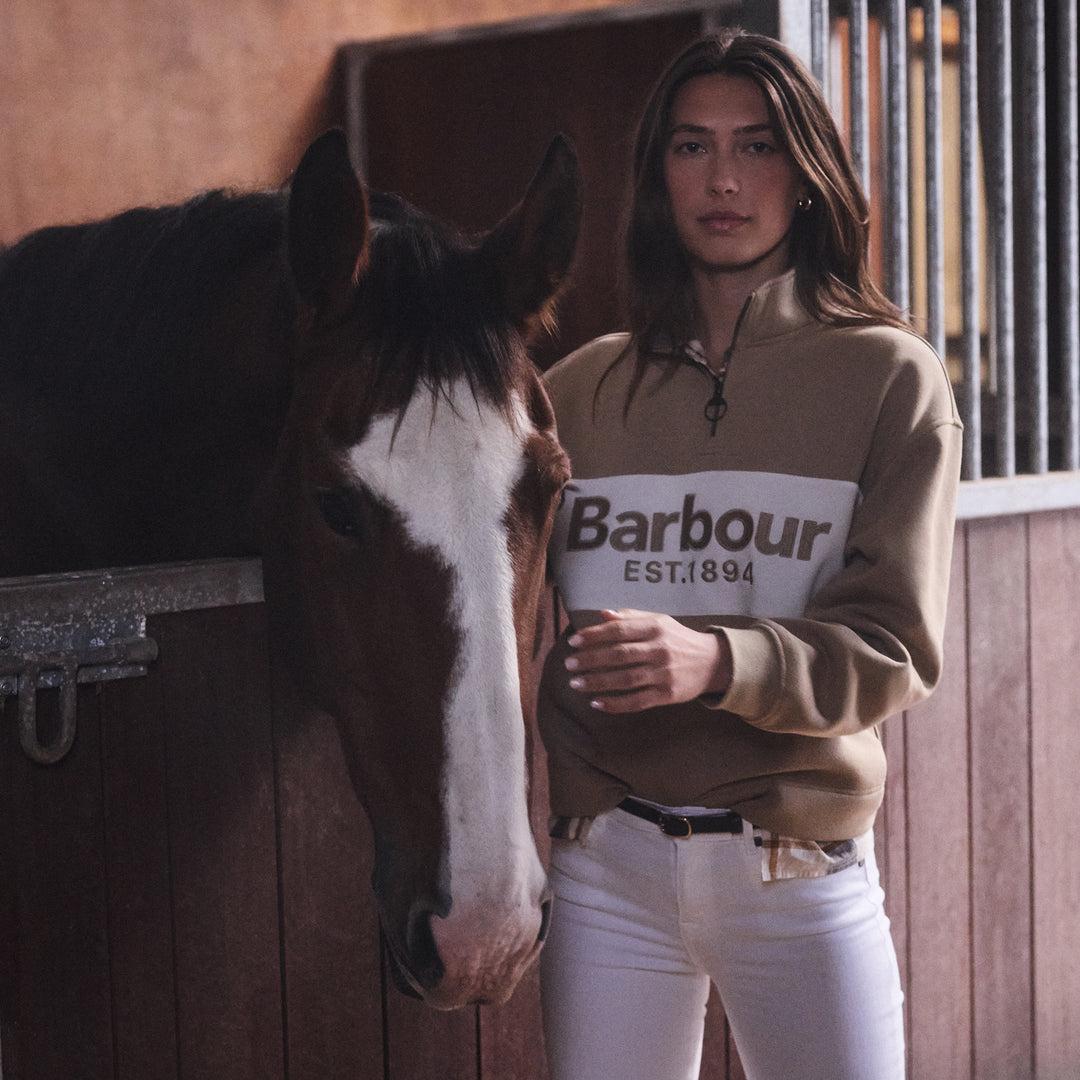 Barbour Ladies Zaria Half Zip Sweatshirt