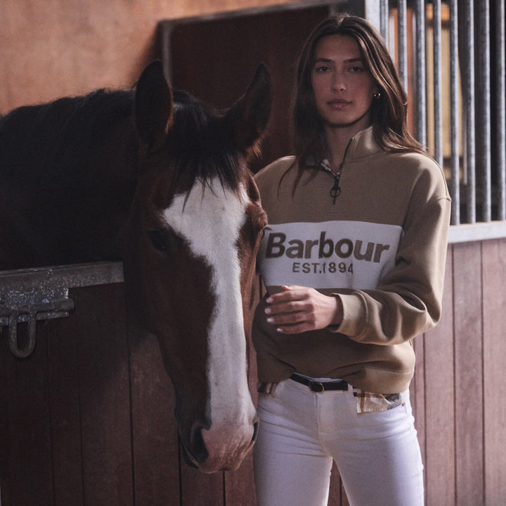 Barbour Ladies Zaria Half Zip Sweatshirt