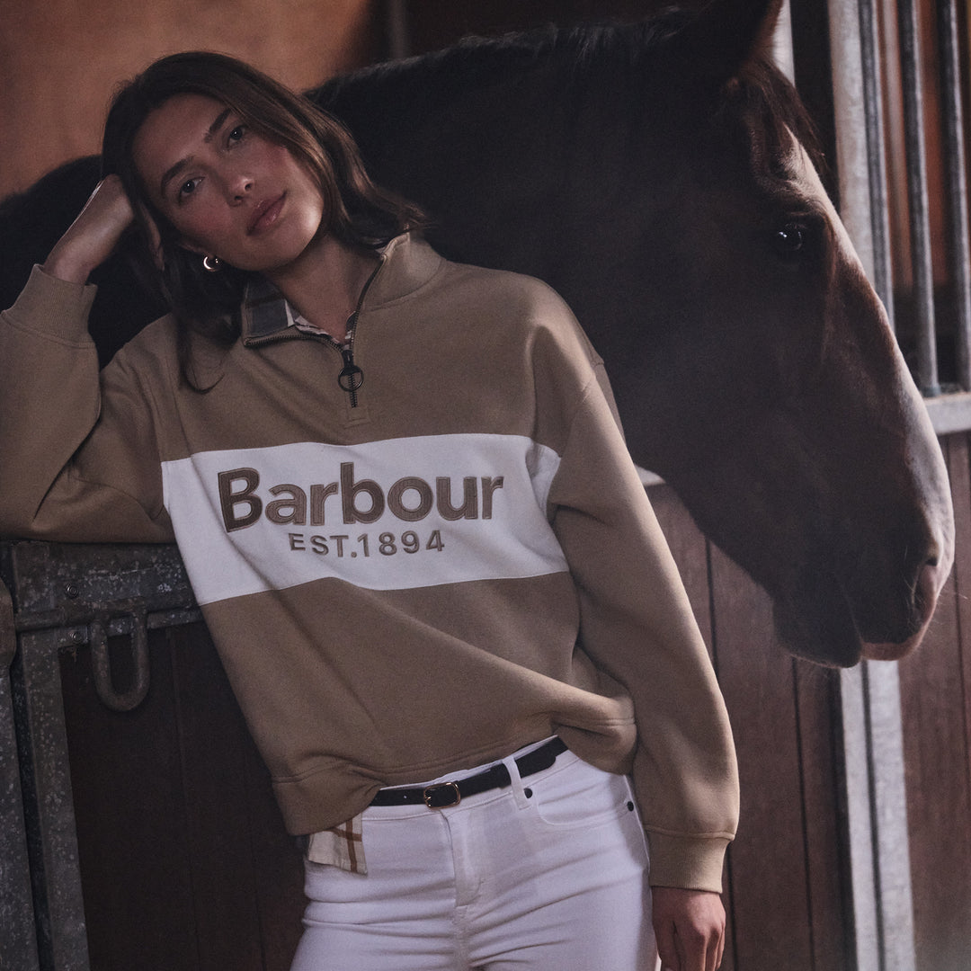 Barbour Ladies Zaria Half Zip Sweatshirt