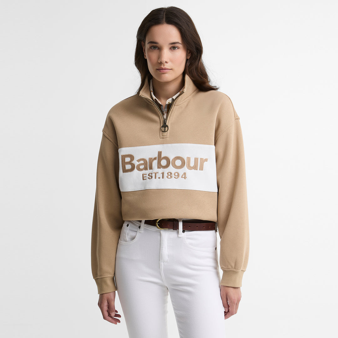 Barbour Ladies Zaria Half Zip Sweatshirt