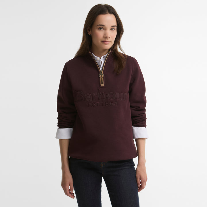 Barbour Ladies Cynthia Half Zip Sweatshirt