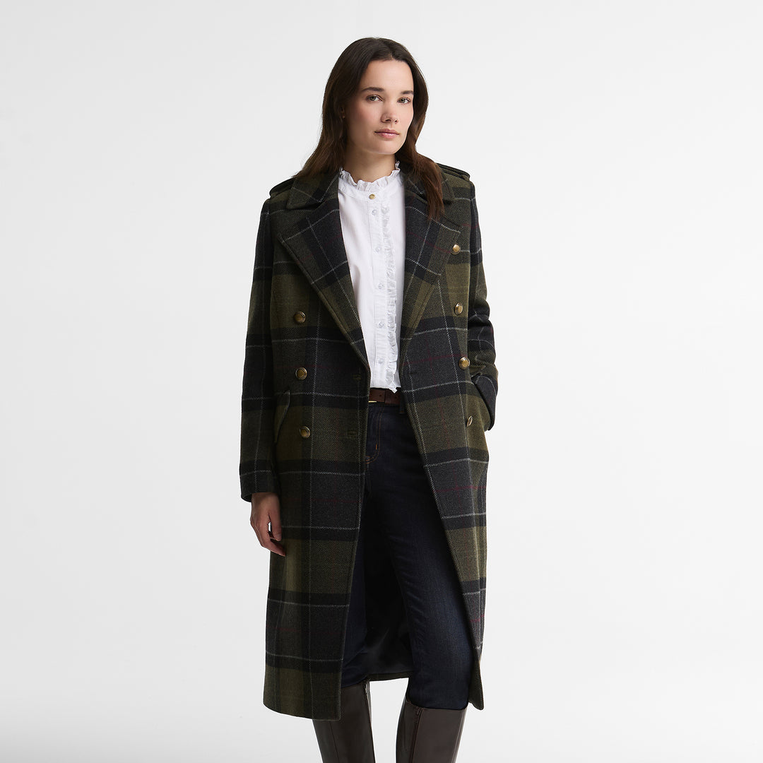 Barbour Ladies Cottesmore Checked Wool Coat