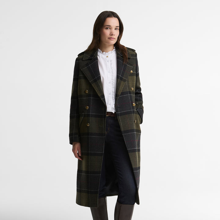 Barbour Ladies Cottesmore Checked Wool Coat