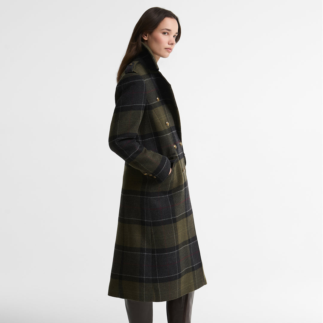 Barbour Ladies Cottesmore Checked Wool Coat