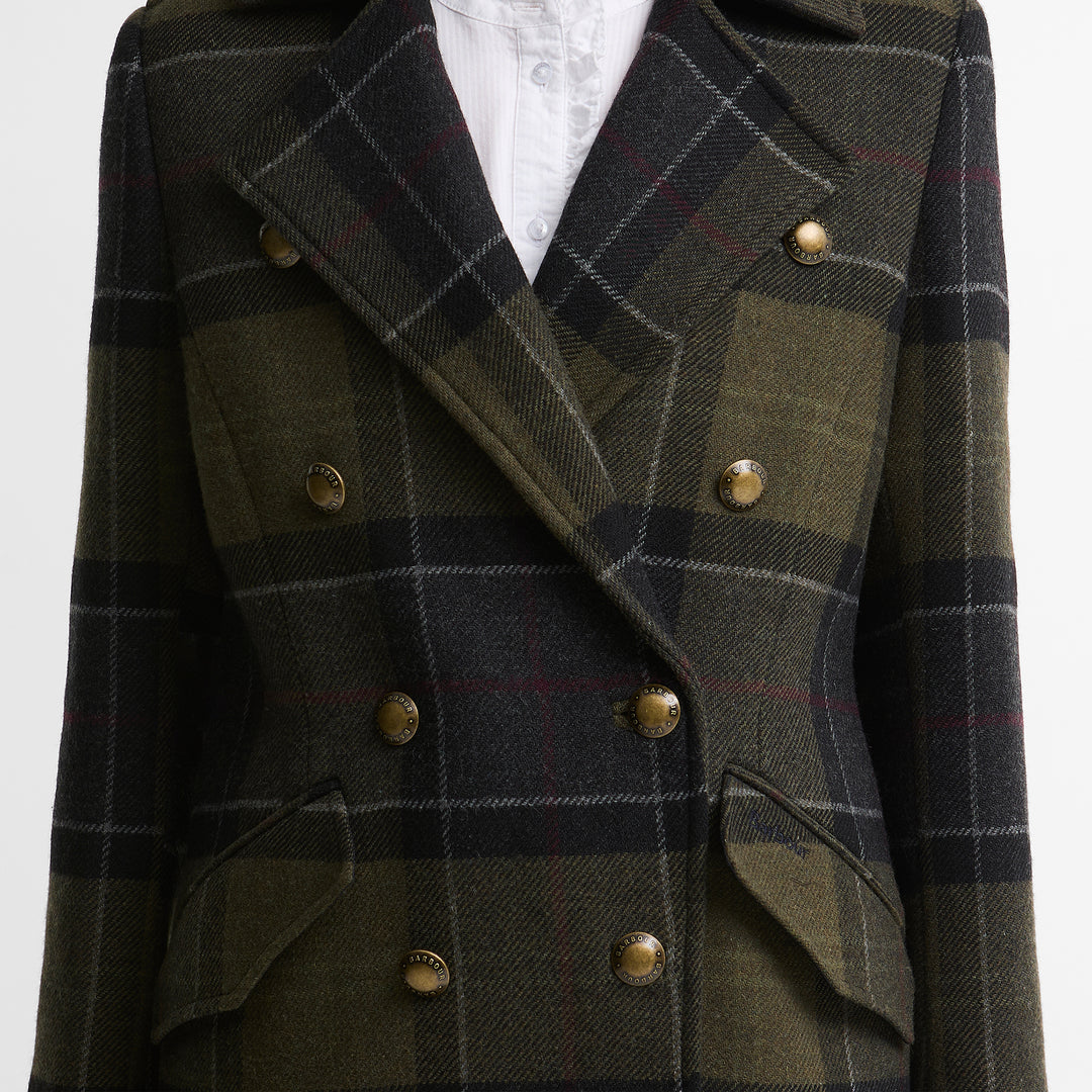 Barbour Ladies Cottesmore Checked Wool Coat