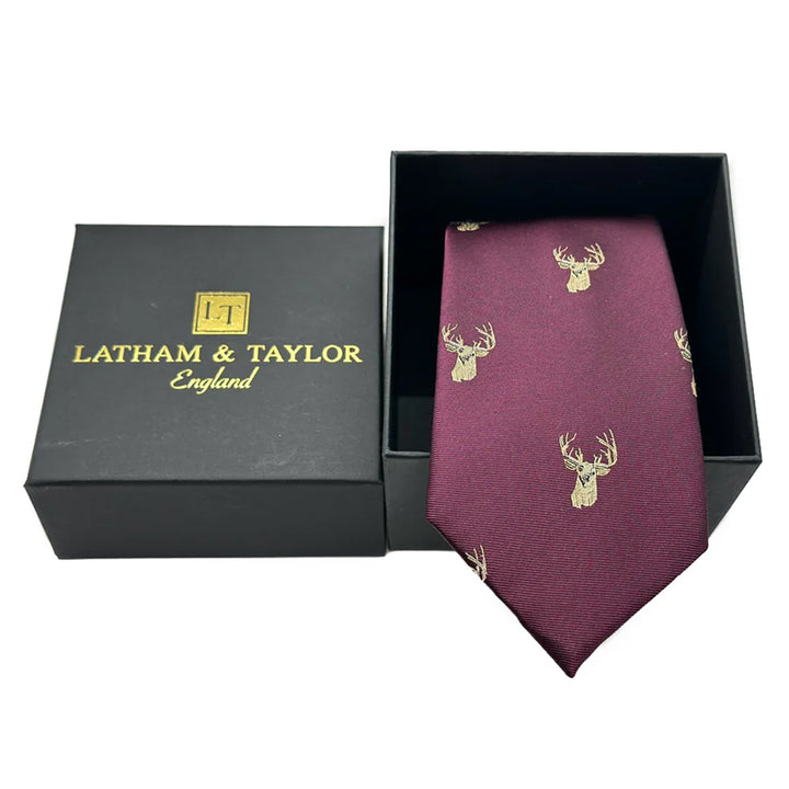 Latham & Taylor Mens Shooting Tie - Stags Head
