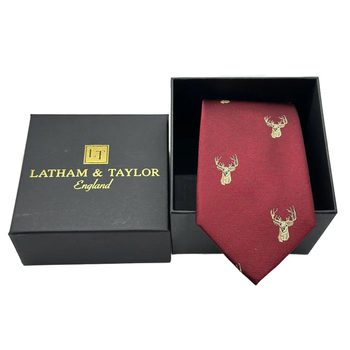 Latham & Taylor Mens Shooting Tie - Stags Head