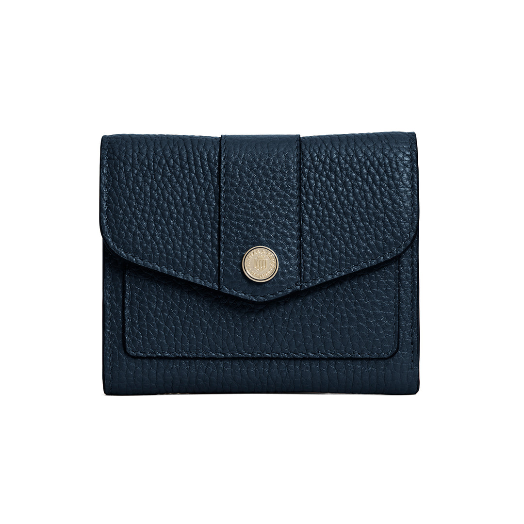 Fairfax & Favor Langford Button Purse - Teal Leather