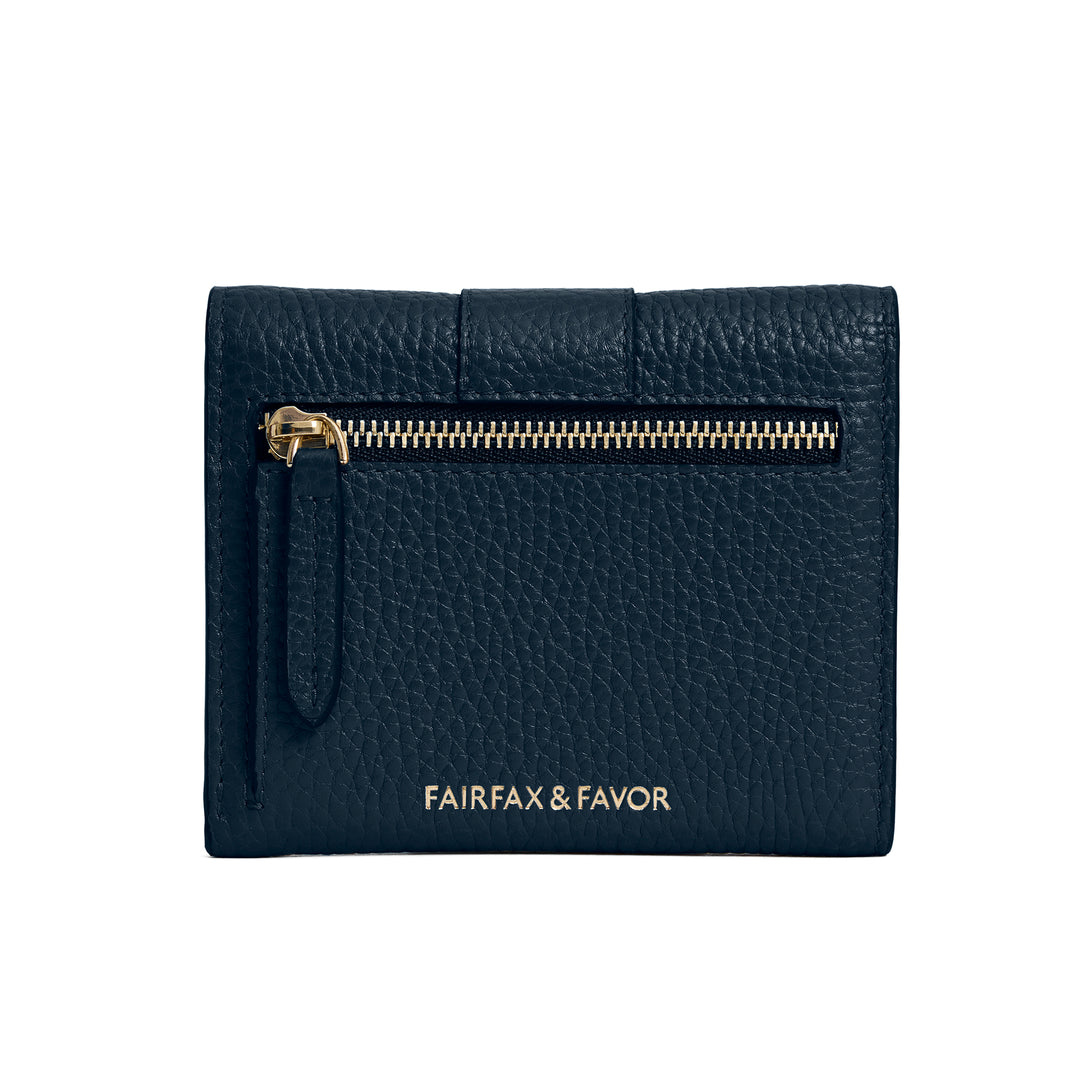 Fairfax & Favor Langford Button Purse - Teal Leather
