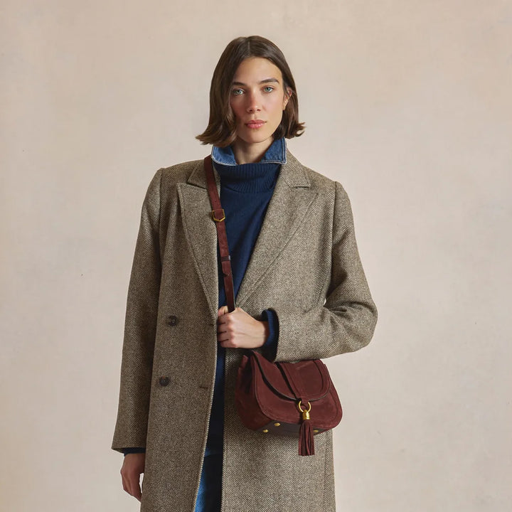 Fairfax & Favor Langham Messenger Bag - Port Suede