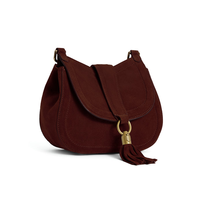 Fairfax & Favor Langham Messenger Bag - Port Suede