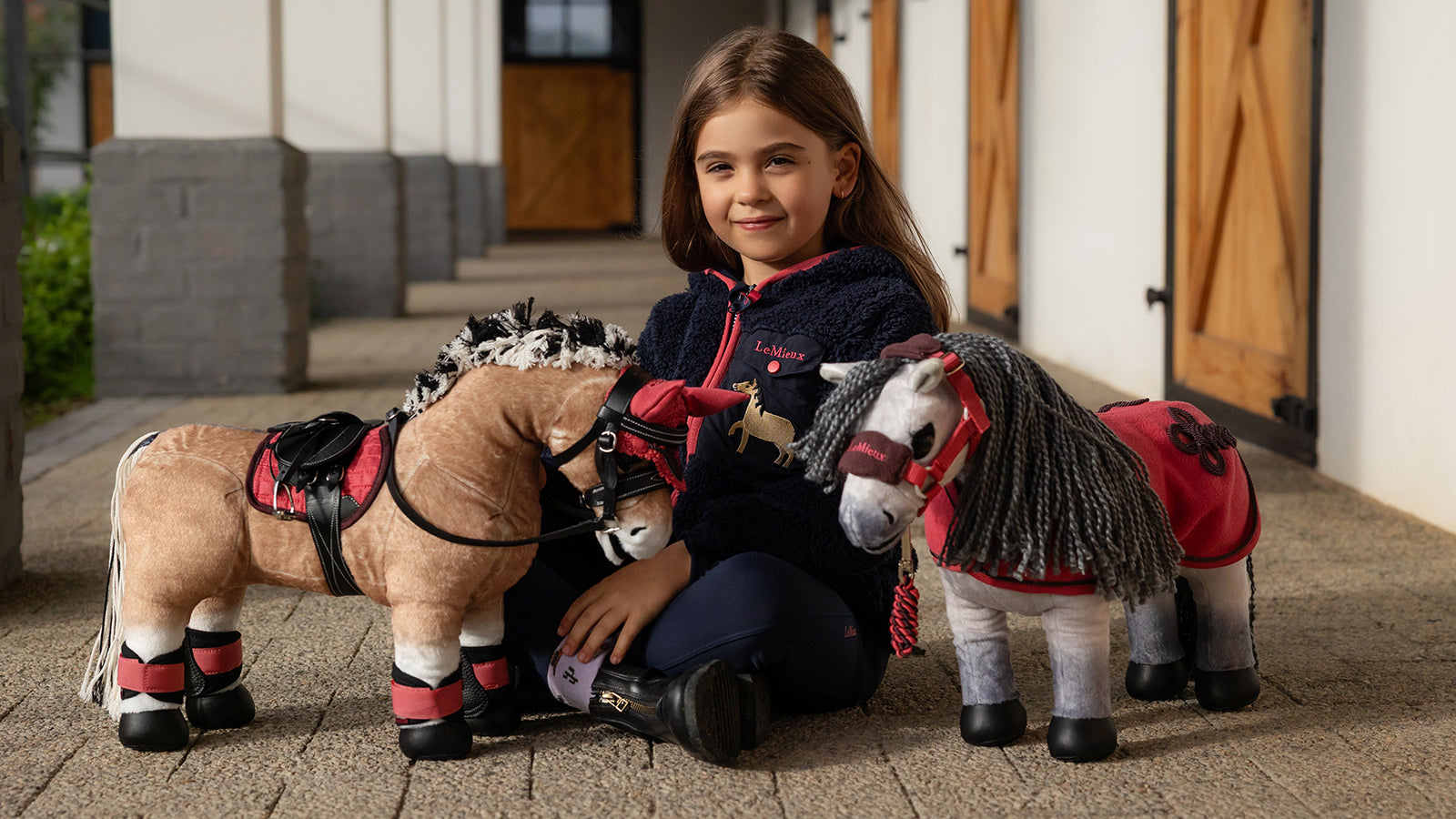 Girl with LeMieux Toy Ponies & Accessories