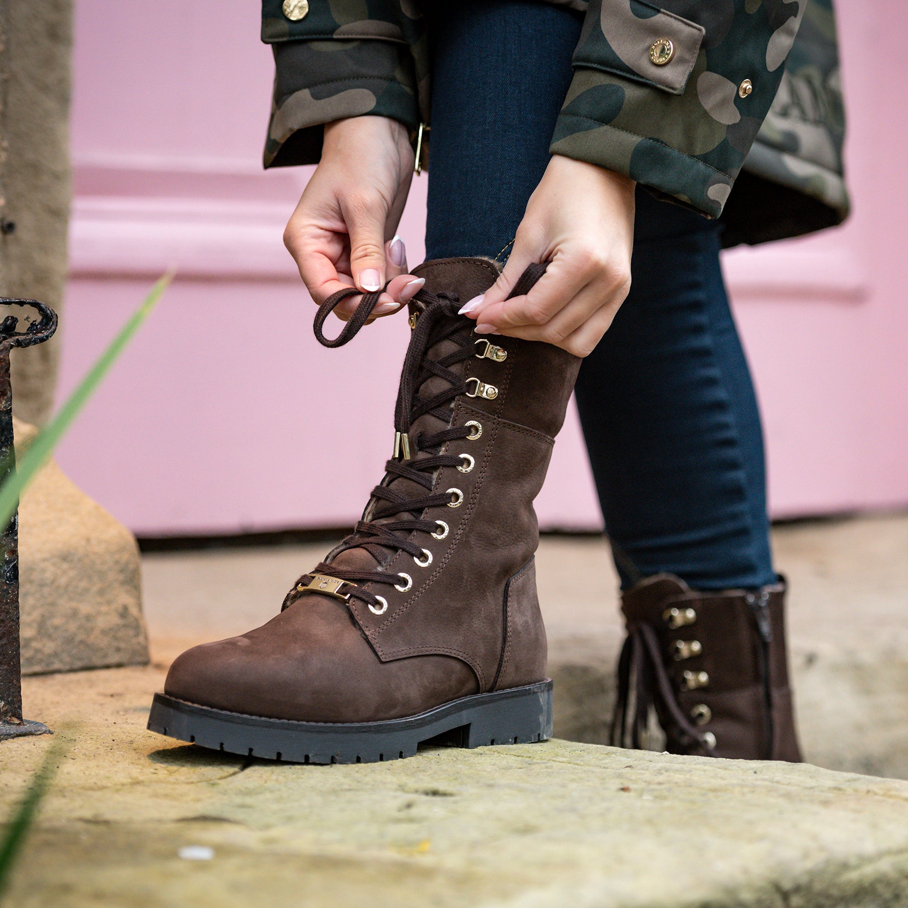 Woman wearing Fairfax & Favor Boots