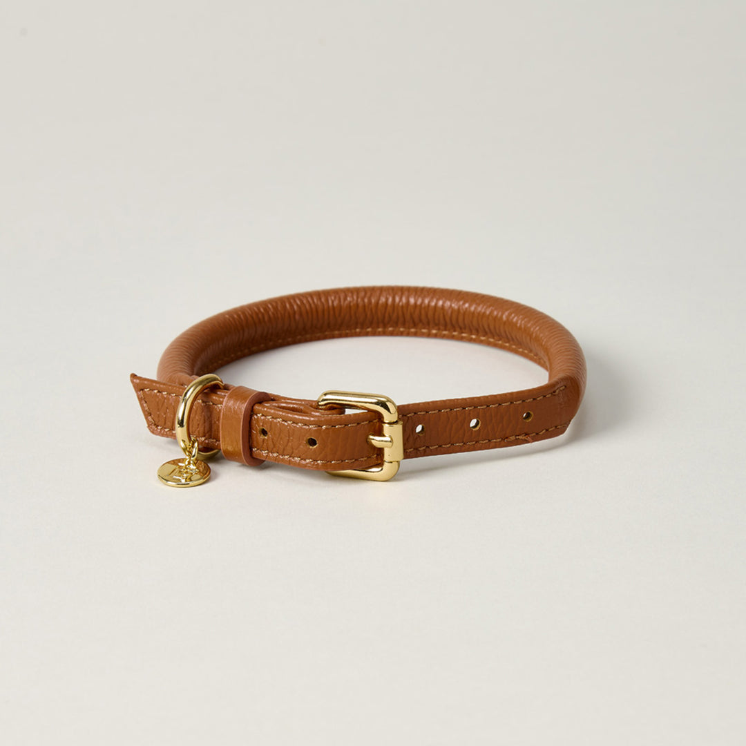 Lily & Leo Leather Rolled Collar