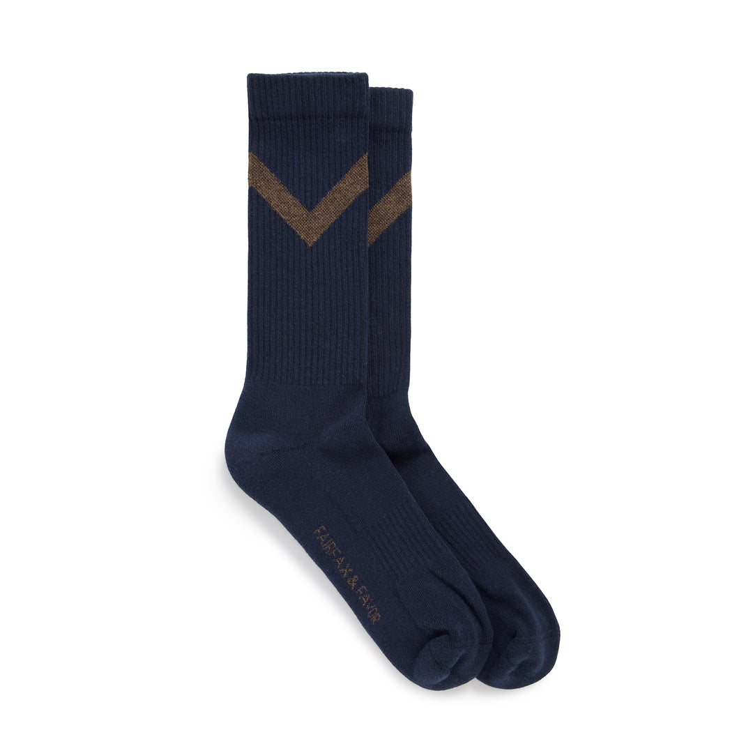Fairfax & Favor Mens Crew Chevron Sock