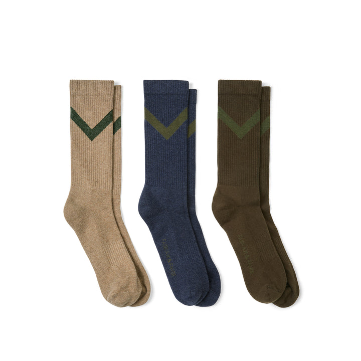 Fairfax & Favor Mens Chevron Set of Three Socks