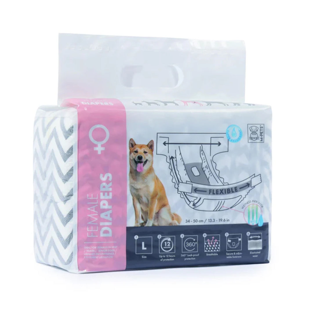 M-PETS Female Dog Diapers#Large