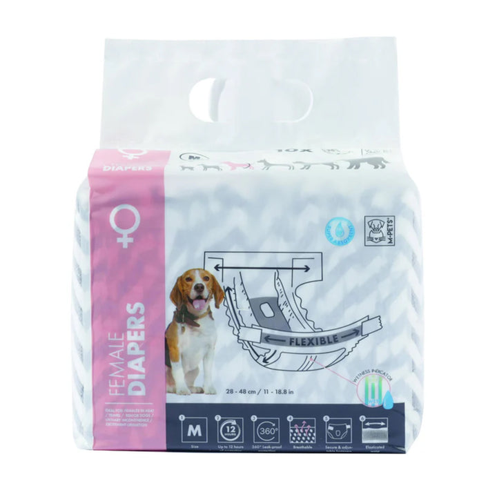 M-PETS Female Dog Diapers#Medium