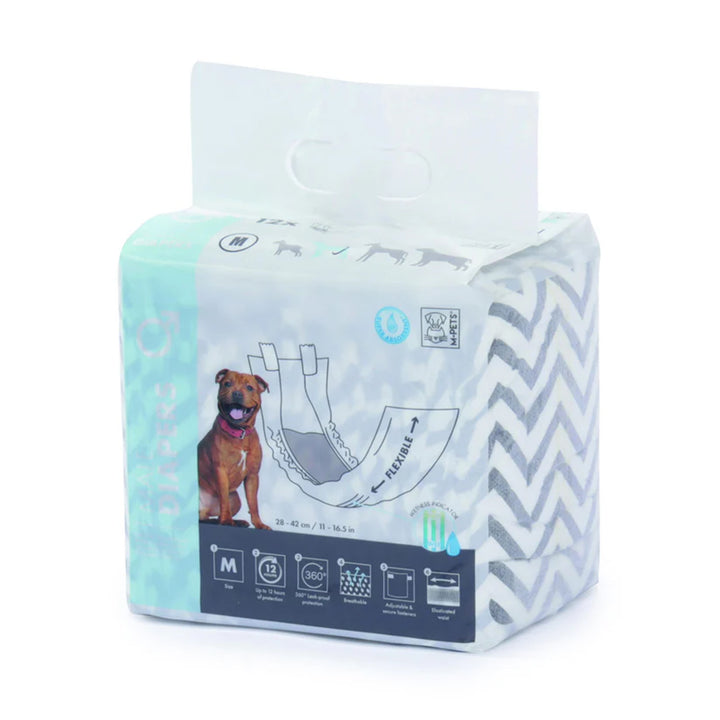 M-PETS Male Dog Diapers#Medium