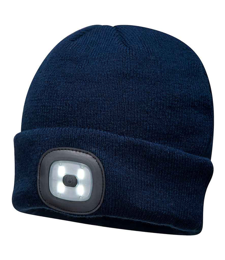 Platinum Classic Unisex Plain LED Beanie#Navy