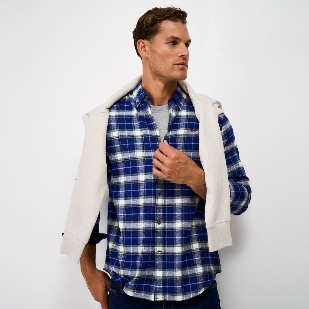 Crew Mens Flannel Check Classic Fit Shirt