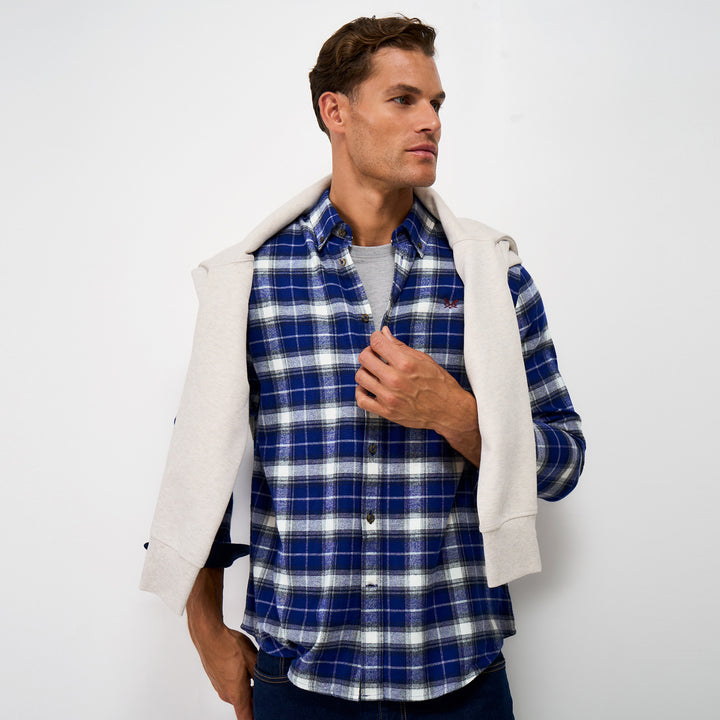 Crew Mens Flannel Check Classic Fit Shirt