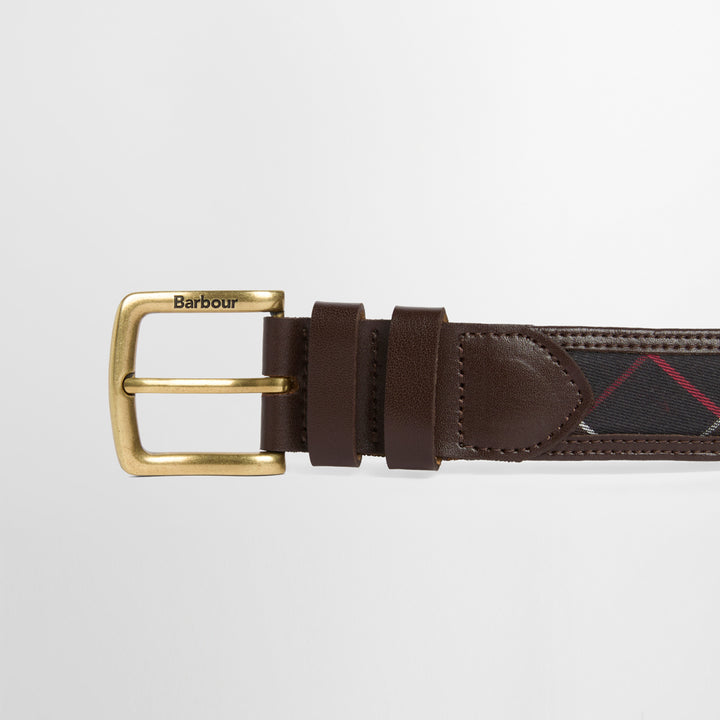 Barbour Mens Girvan Tartan Leather Belt