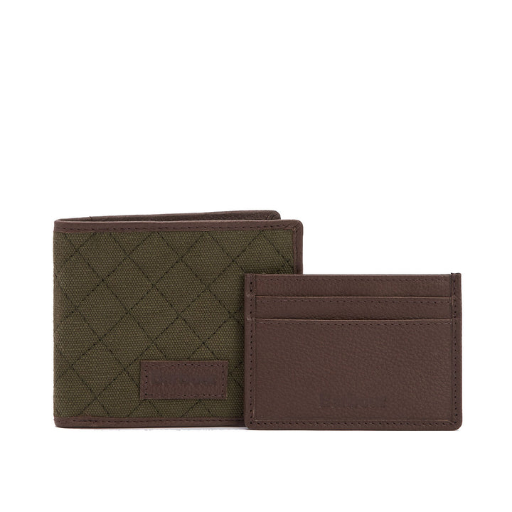 Barbour Quilted Padbury Wallet And Card Holder Gift Set