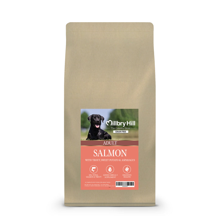 Millbry Hill Grain Free Adult Dog with Salmon, Trout, Sweet Potato & Asparagus