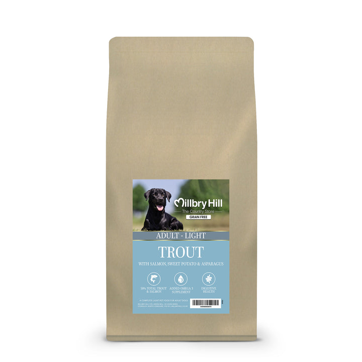 Millbry Hill Grain Free Adult Dog Light with Trout Salmon, Sweet Potato & Asparagus