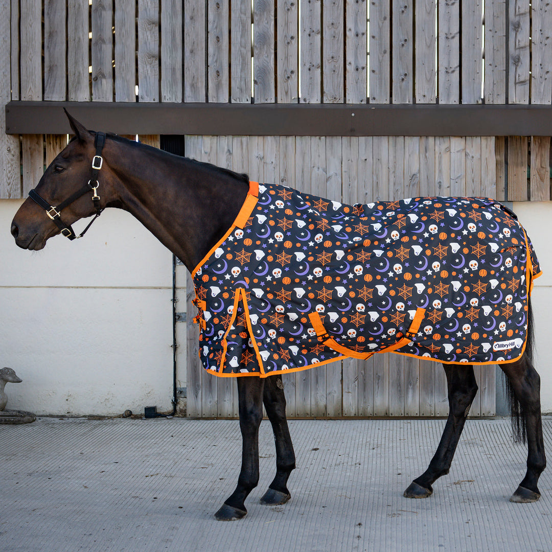 Millbry Hill Halloween Print 100g Detach-A-Neck Turnout Rug