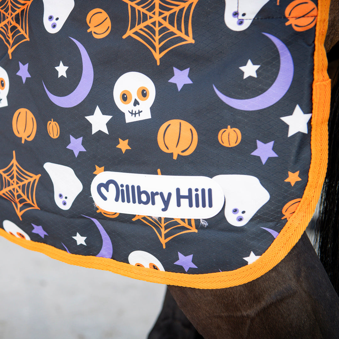 Millbry Hill Halloween Print 100g Detach-A-Neck Turnout Rug