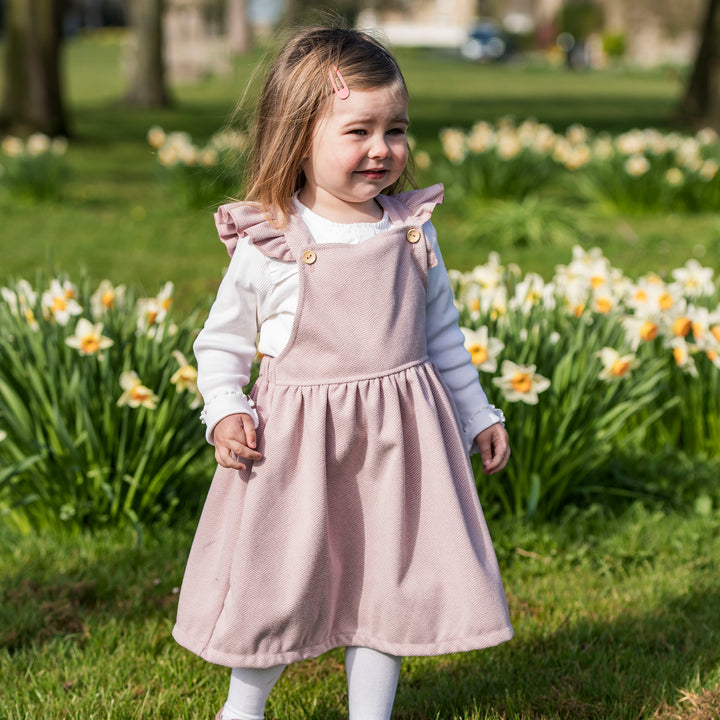 The Little Stamford Co. Herringbone Pinafore Dress