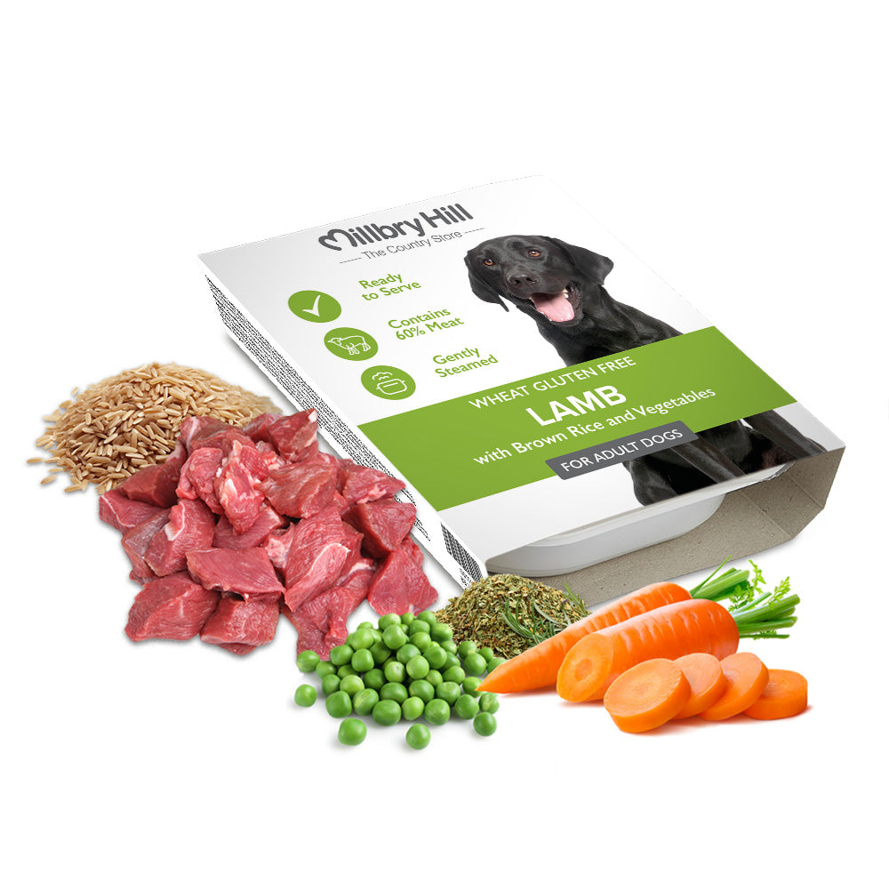 Millbry Hill Lamb with Brown Rice & Vegetables Dog Food Tray