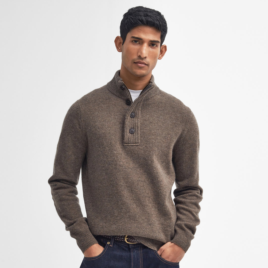 Barbour Mens Essential Patch Half Zip Knitted Jumper