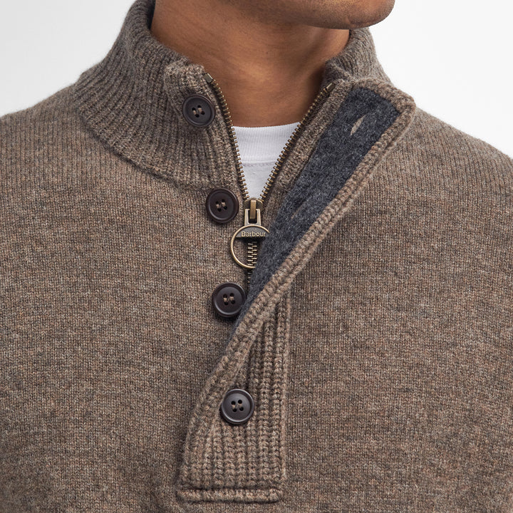 Barbour Mens Essential Patch Half Zip Knitted Jumper