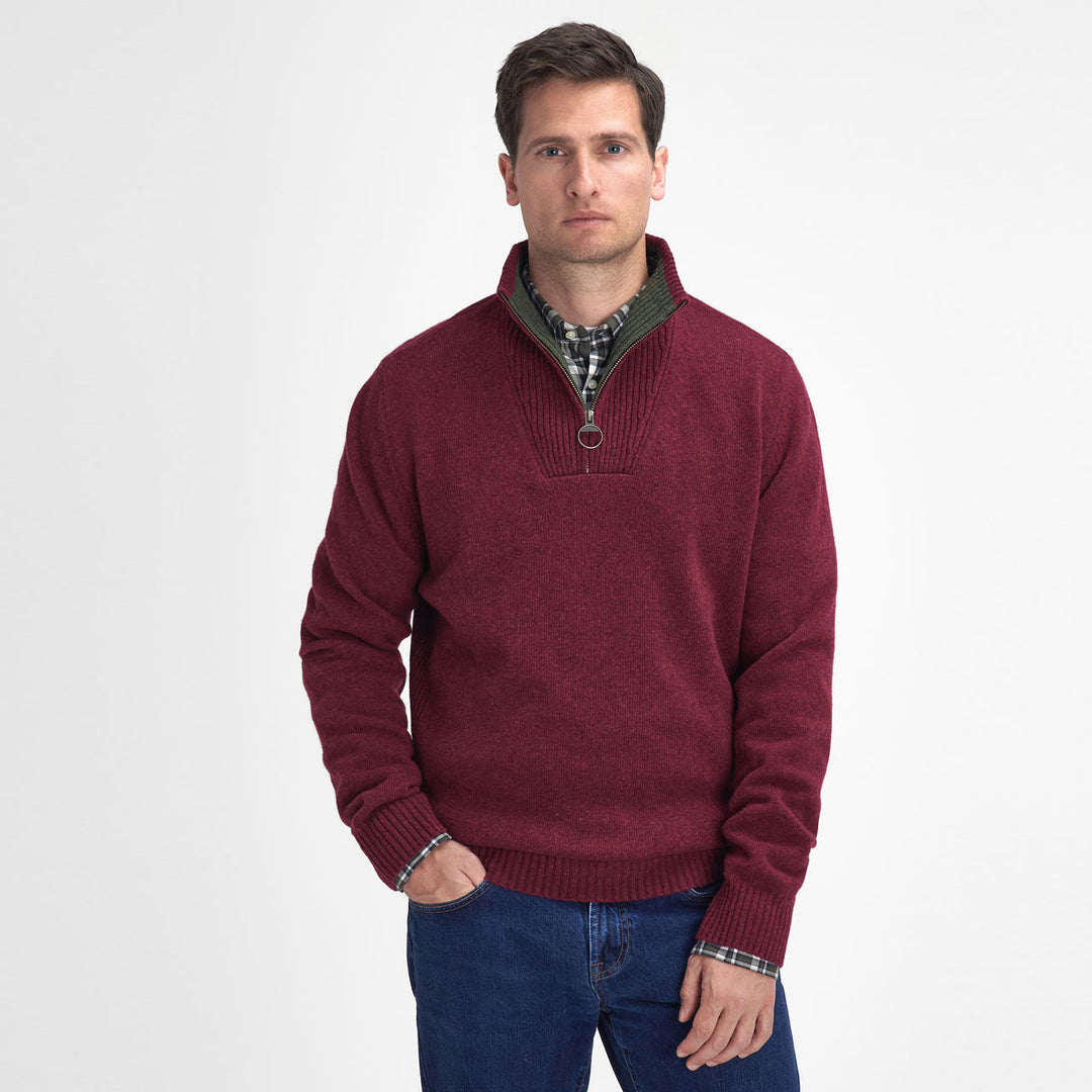 Barbour Mens Nelson Essential Half Zip Knitted Jumper