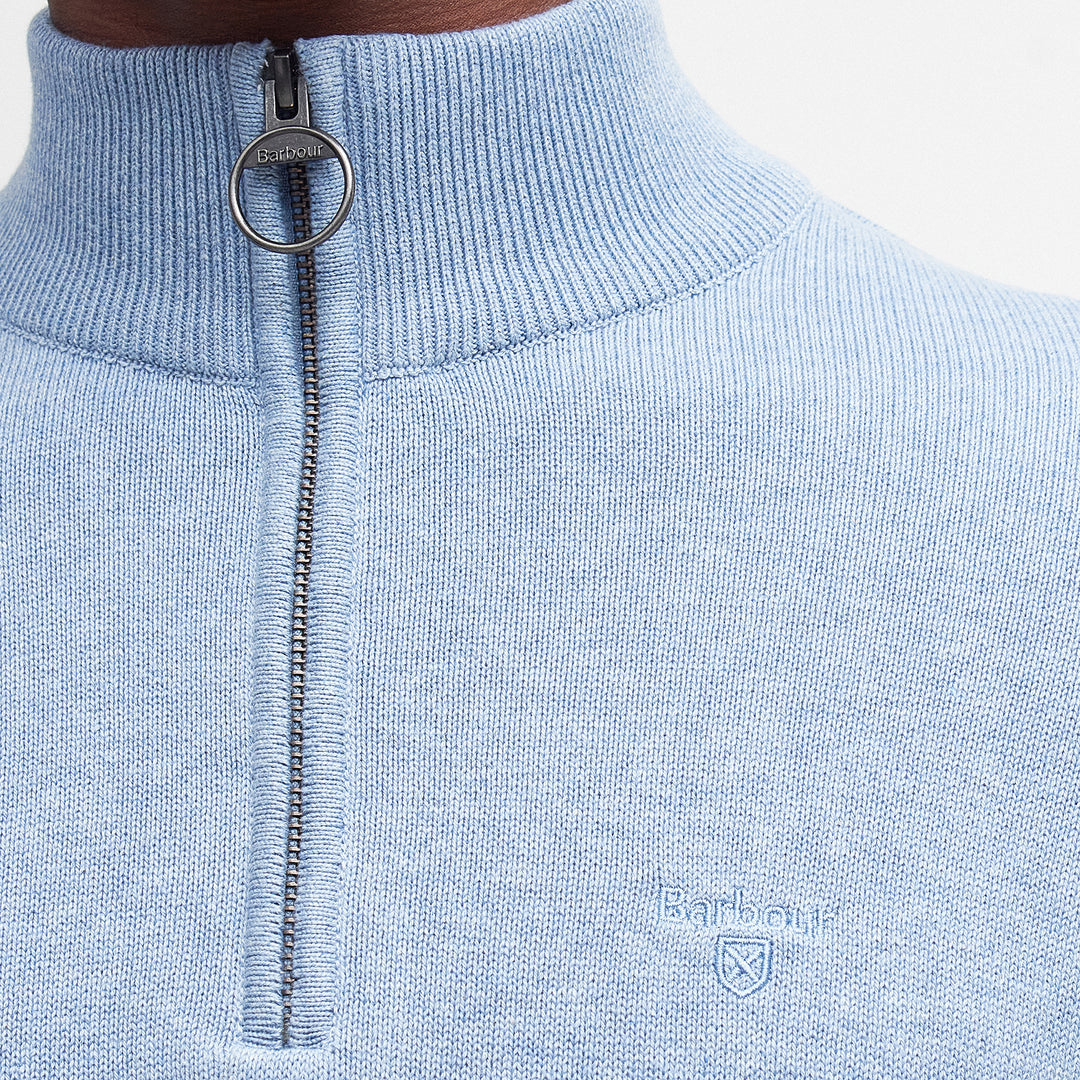 Barbour Mens Cotton Half Zip Knitted Jumper