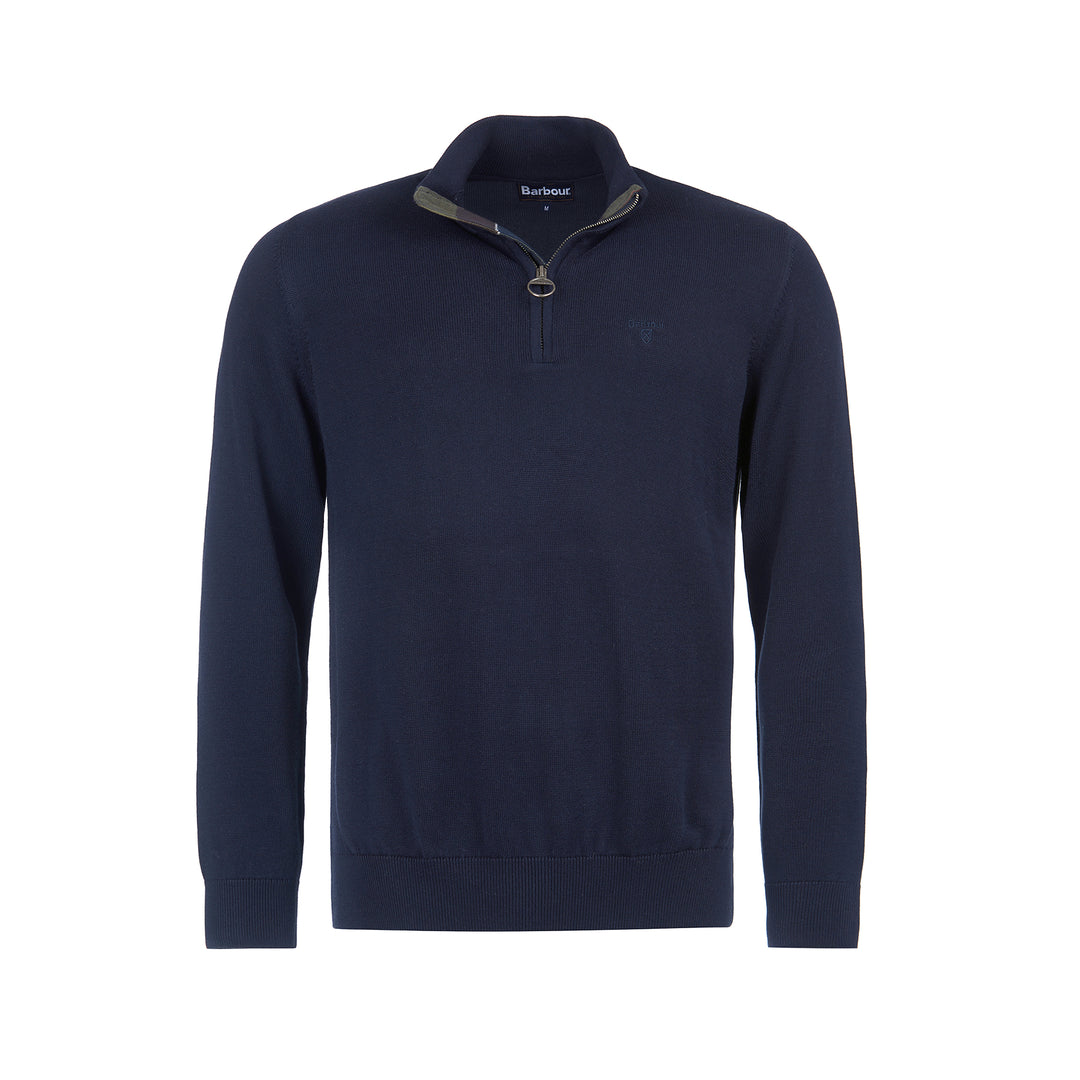 Barbour Mens Cotton Half Zip Knitted Jumper