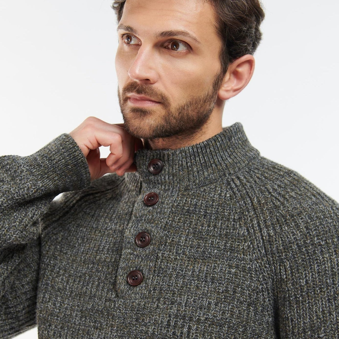 Mens button cheap jumper