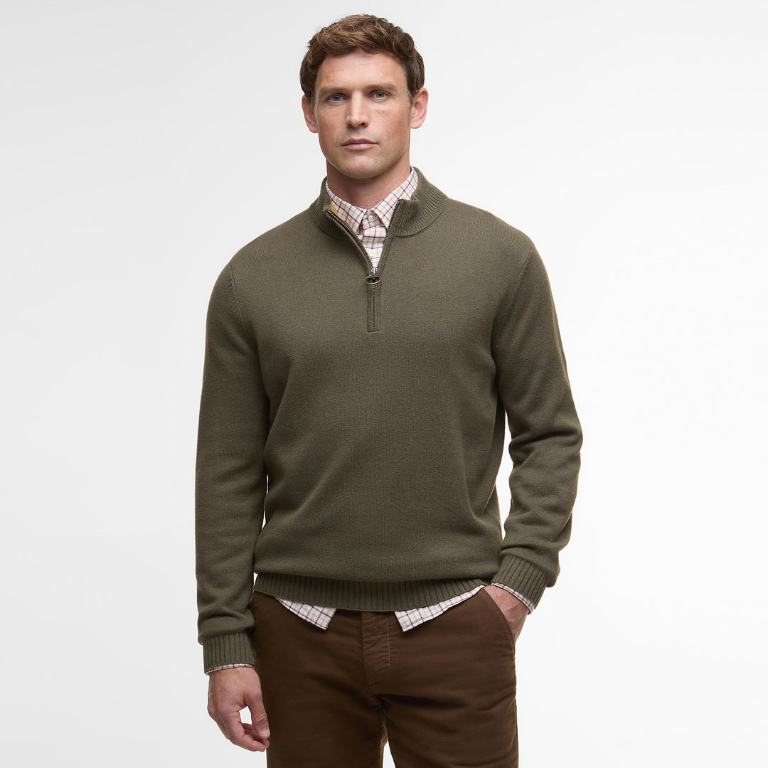 Barbour Mens Kelson Quarter Zip Knitted Jumper