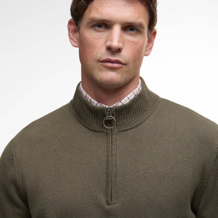 Barbour Mens Kelson Quarter Zip Knitted Jumper